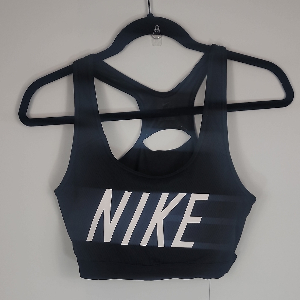 Nike Black and White Racerback Sports Bra